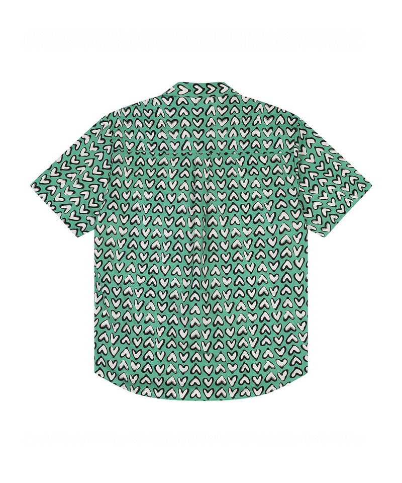 amore open collar shirts green