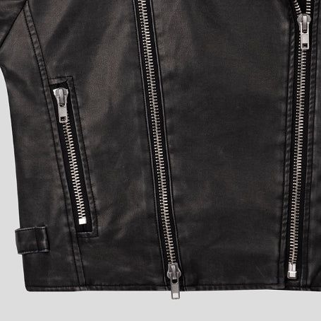 Ale Vintage Washed Crop Rider Jacket