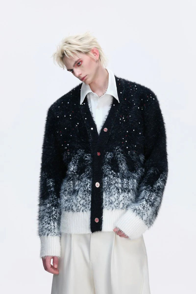 Argue Cultureの「Gradient Rhinestone Cardigan Sweater（Tops）」