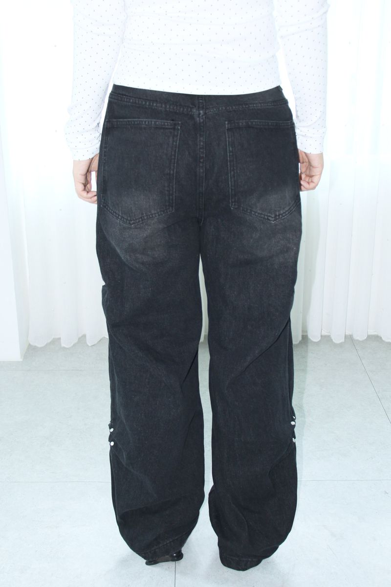Stud Side Pintuck Wide Pants (2colors)