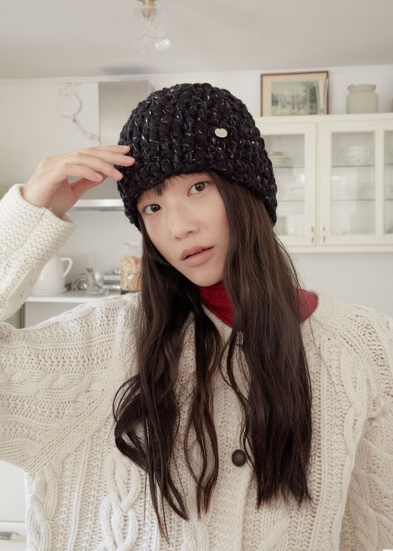 Slab Wool Beanie - Black