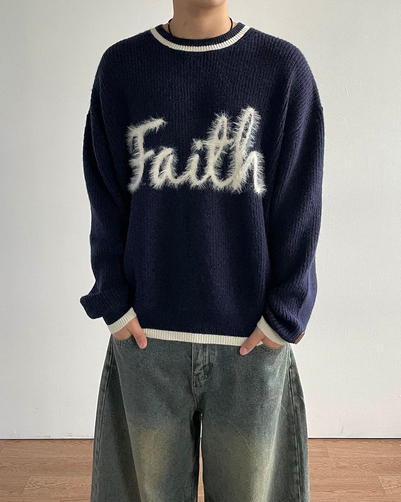 Faith Lettering Knit