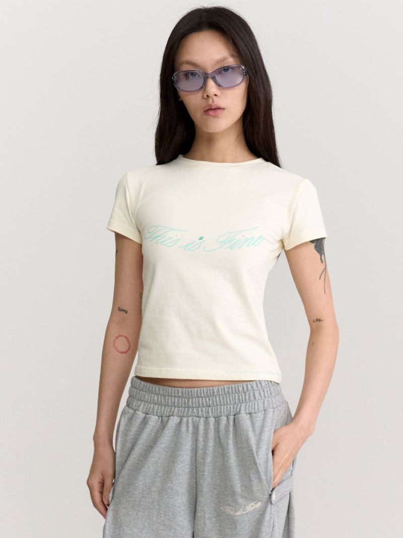 Cropped Signature Tee