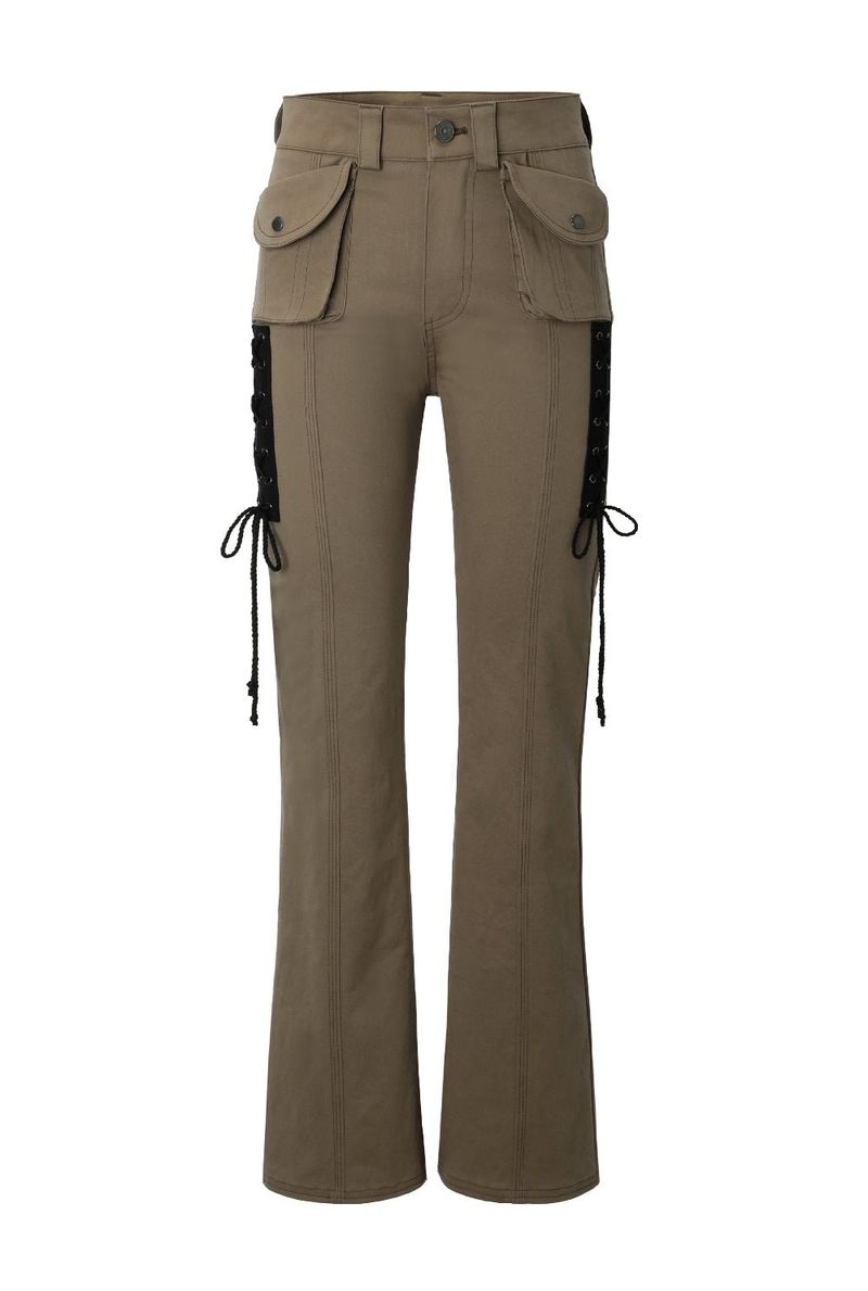 Lace up cargo pants