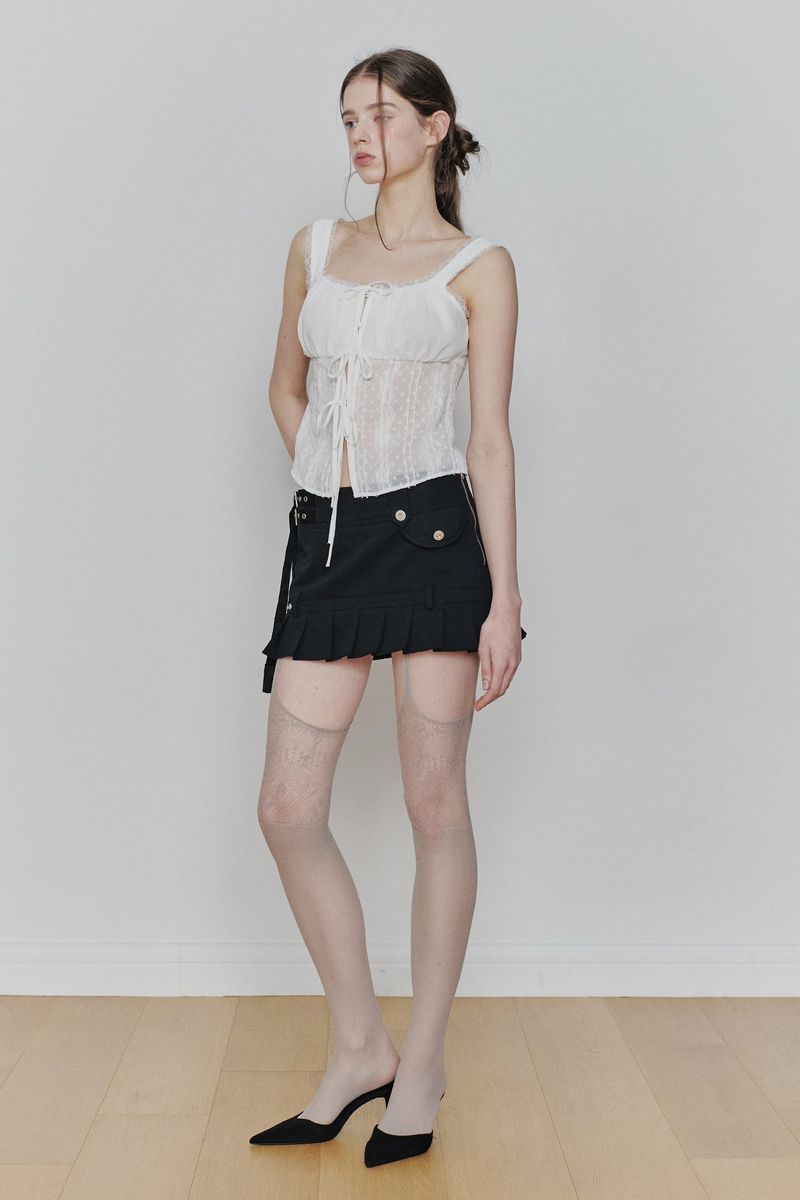 PURITY LACE TOP white