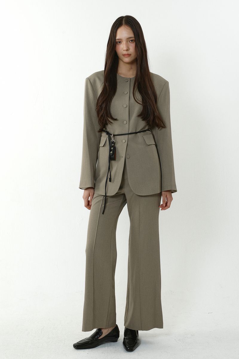 LE LINE LOW PANTS_BEIGE