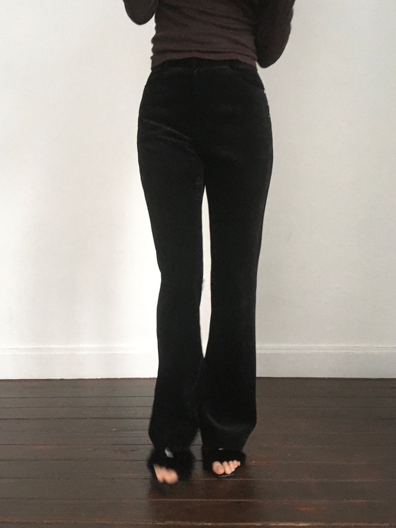 Corduroy rivet Bootcut Pants