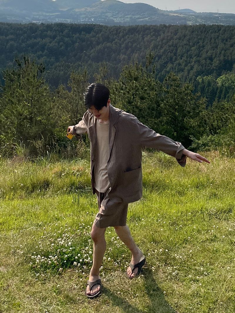 Basic Linen set up blazer jk