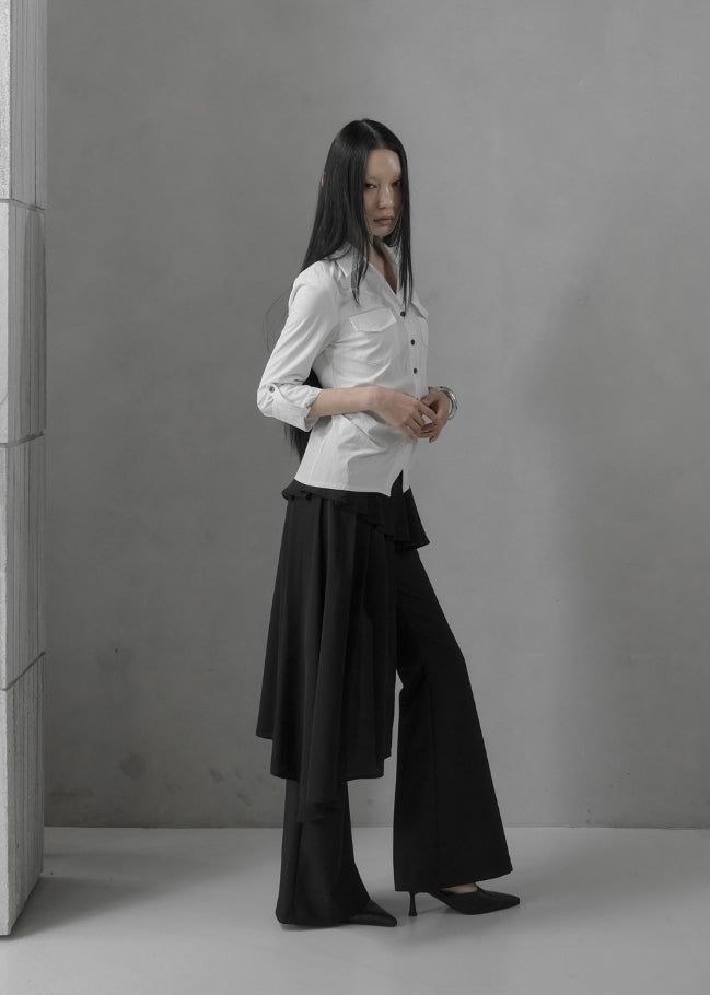 26SS★ [mnem] Muted Roll-Up Shirt
