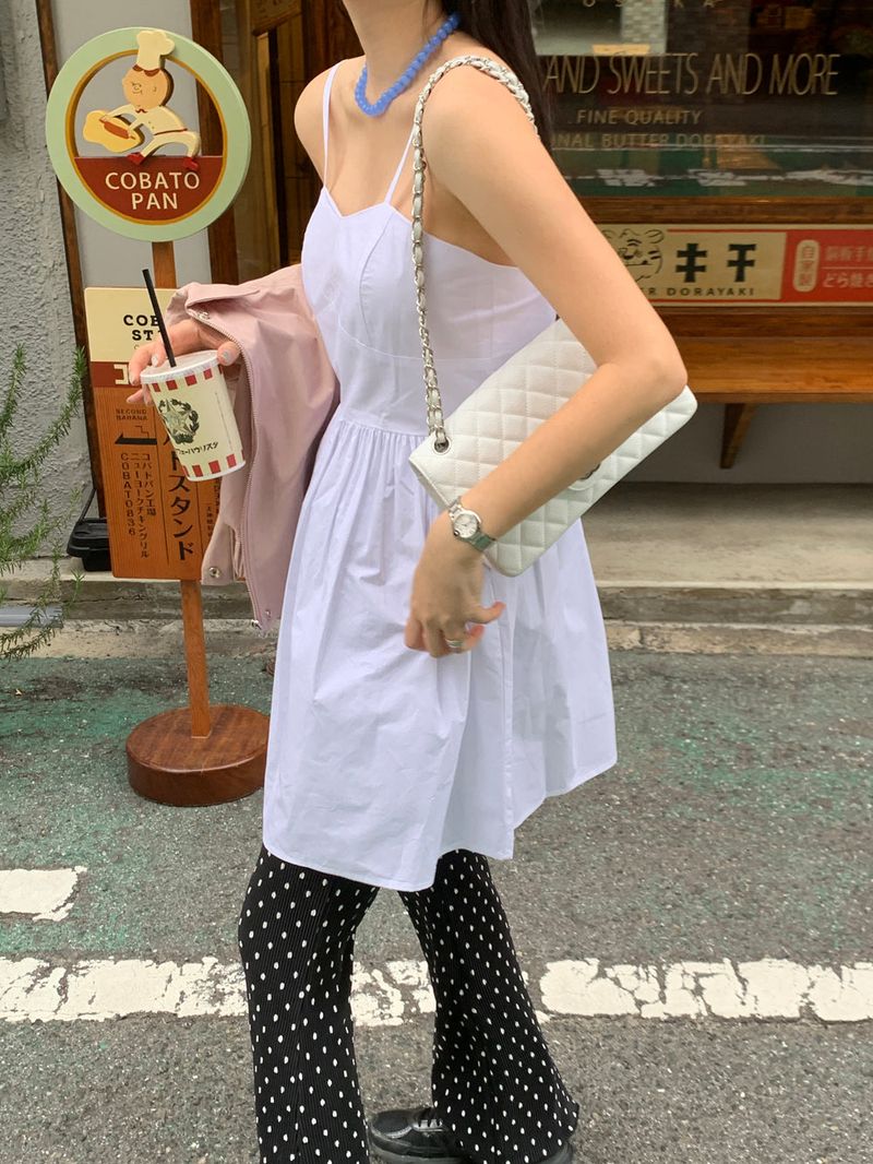 [MADE] Dot Pleated Long Bootcut Pants