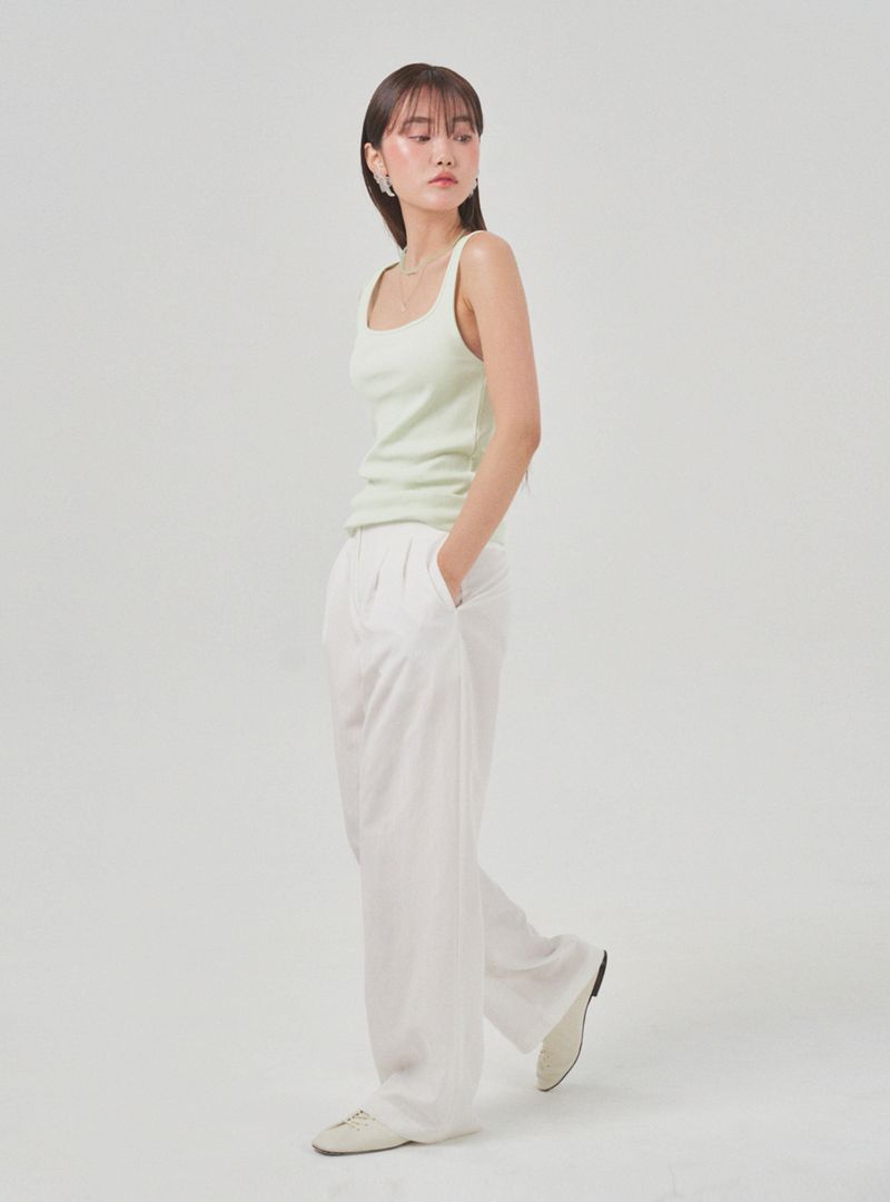 Gleam wide pants (white)