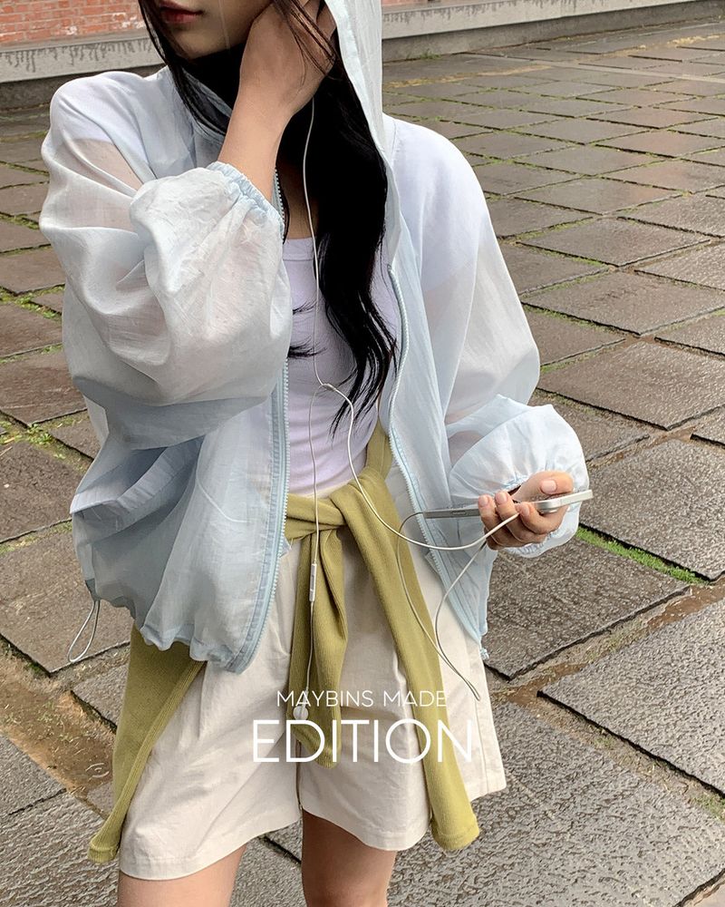 [MADE] Vanin windbreaker hood zip‑up