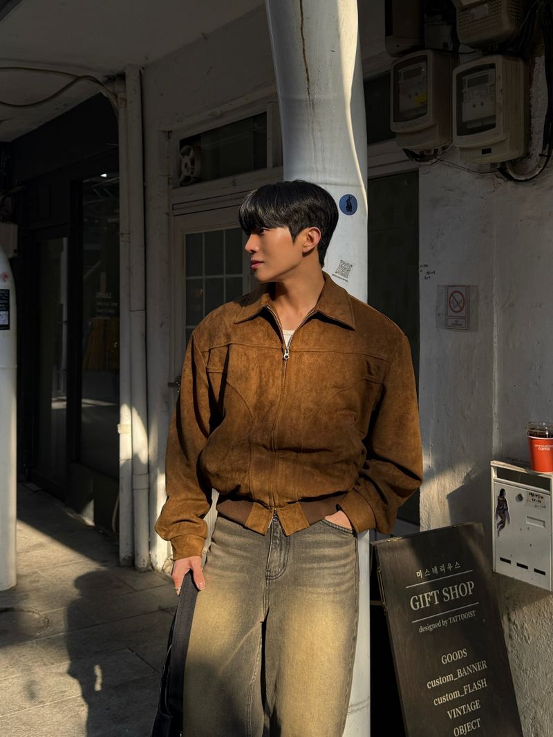 Sage suede jacket