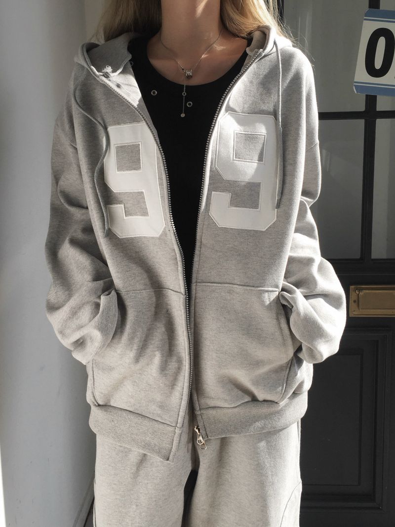 [SET] 99 Round Sweat Hoodie (3c)