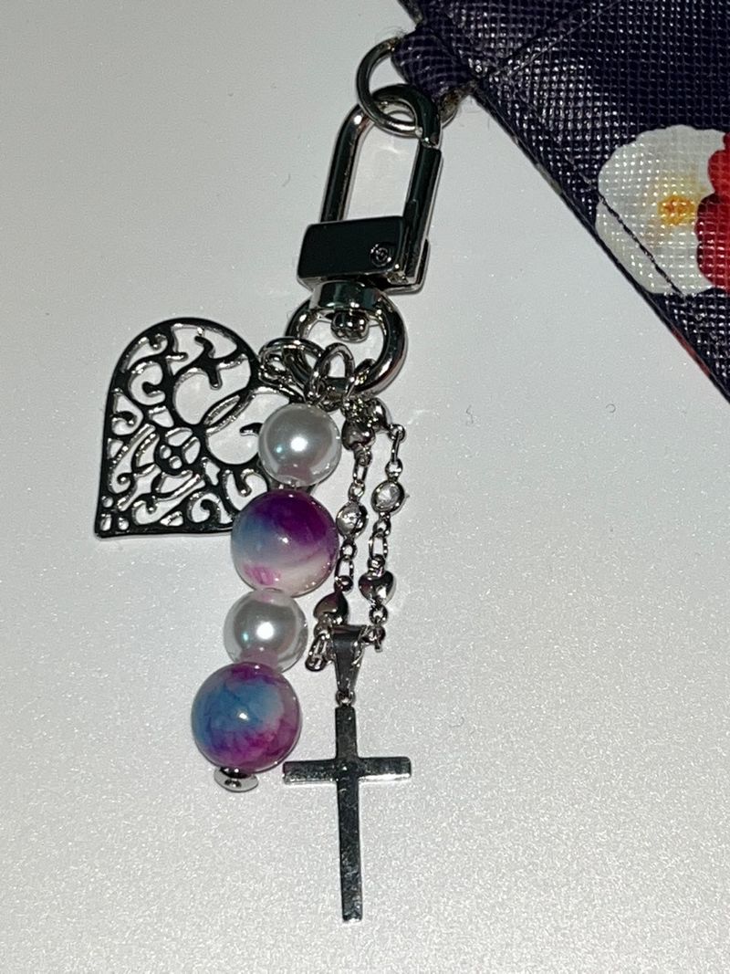 MADE vintage purple Keyring
