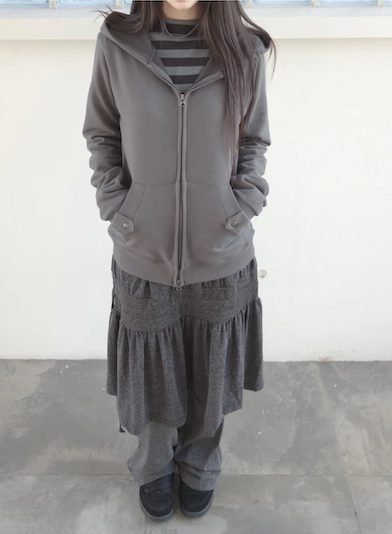 bold shirring skirt