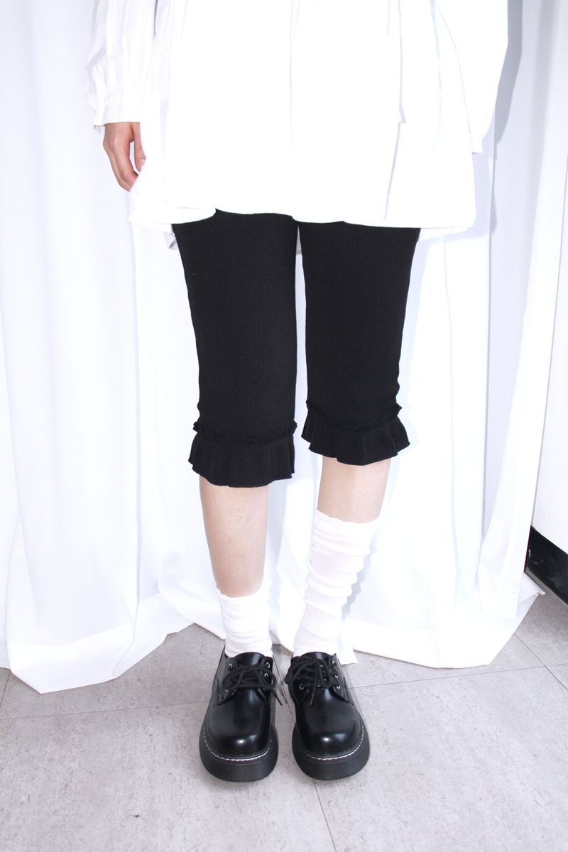 aoyu（アオユ）の「Frill Half midi leggings（Pants）」