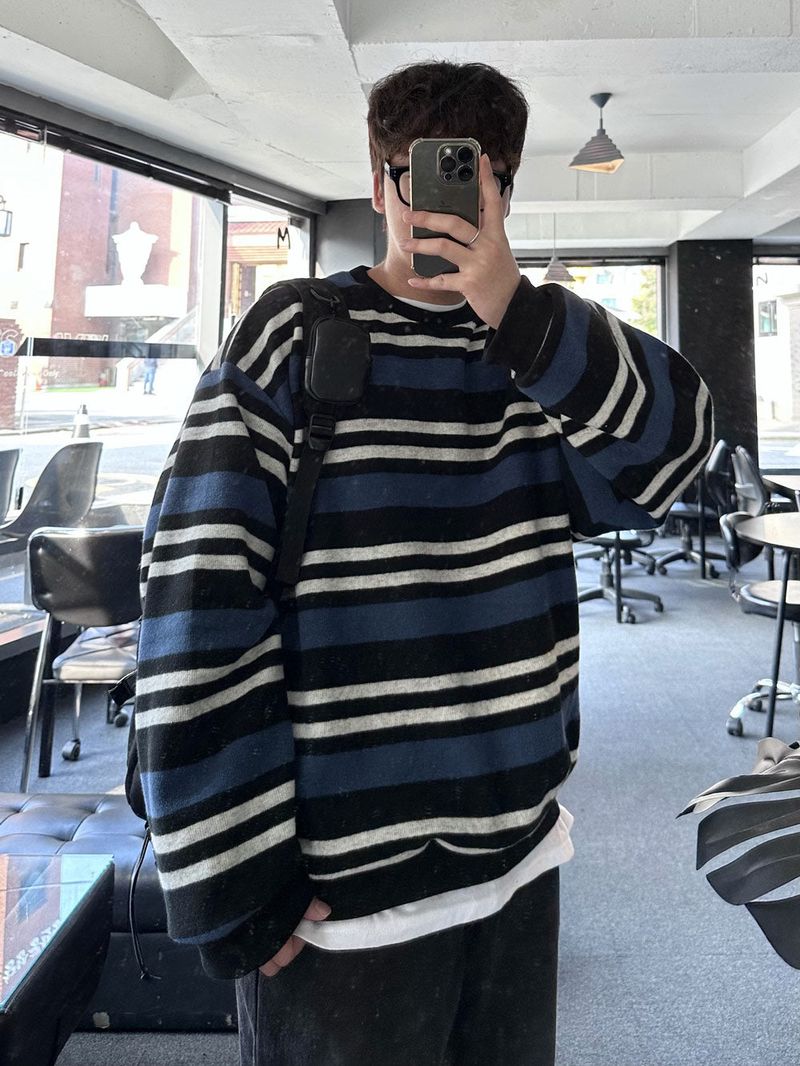 sain peach stripe round mtm