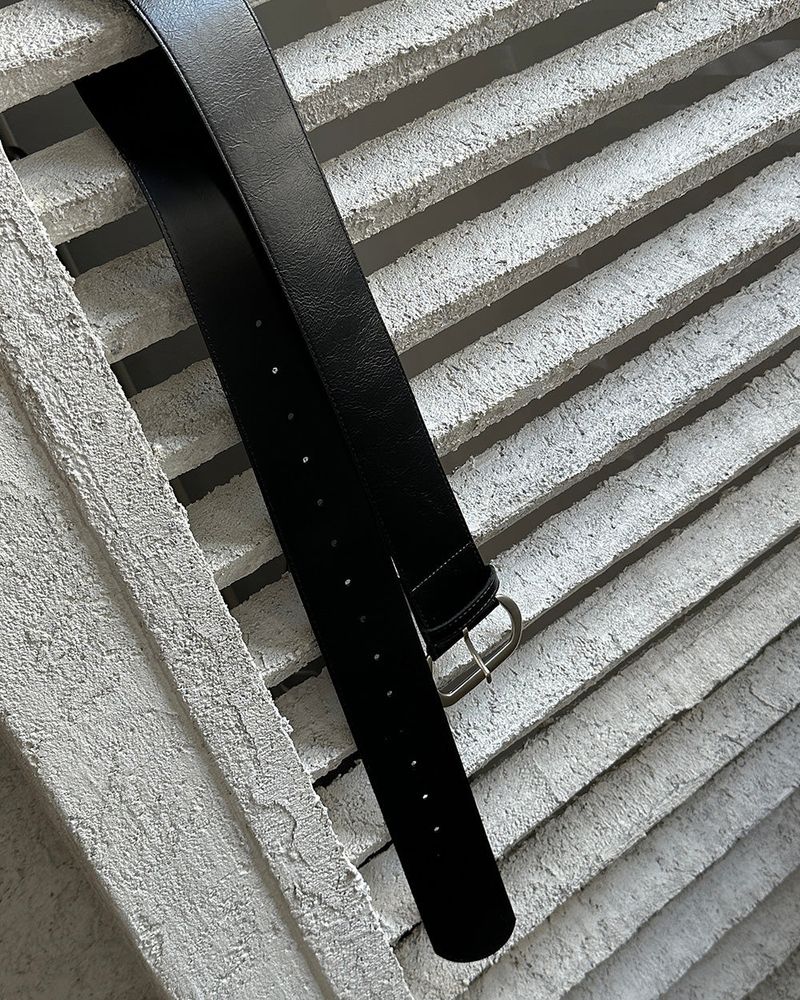 Leather Bold Wide Belt