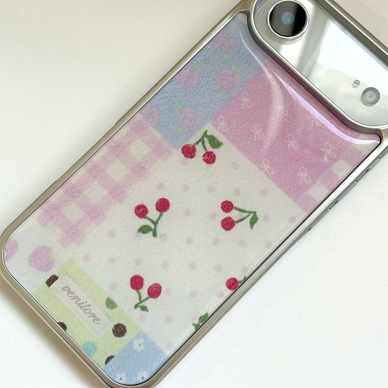 [MADE][Glass Silver Bumper Case]  Knit Patchwork Case ⋆ patch