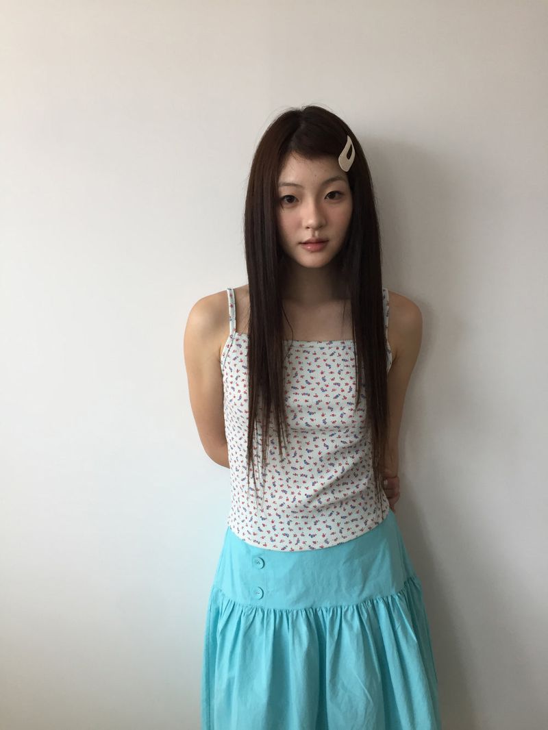 ペールブルームミディスカート (3color)