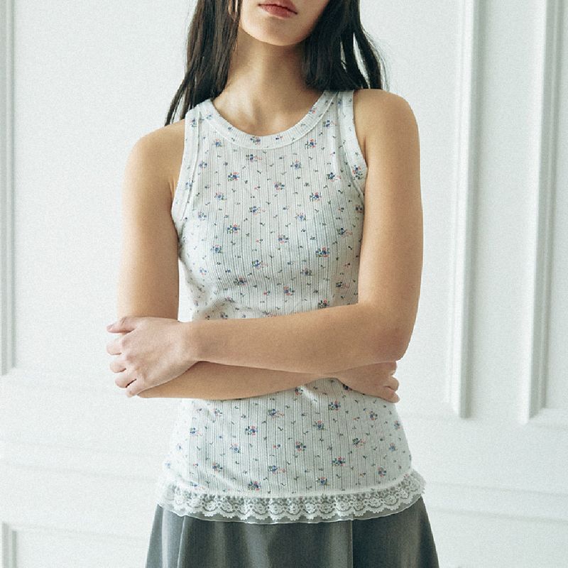 Flower Lace Holter Sleeveless (ivory)