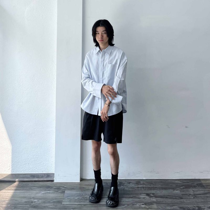 Sharp Silhouette Long-Sleeve Shirt