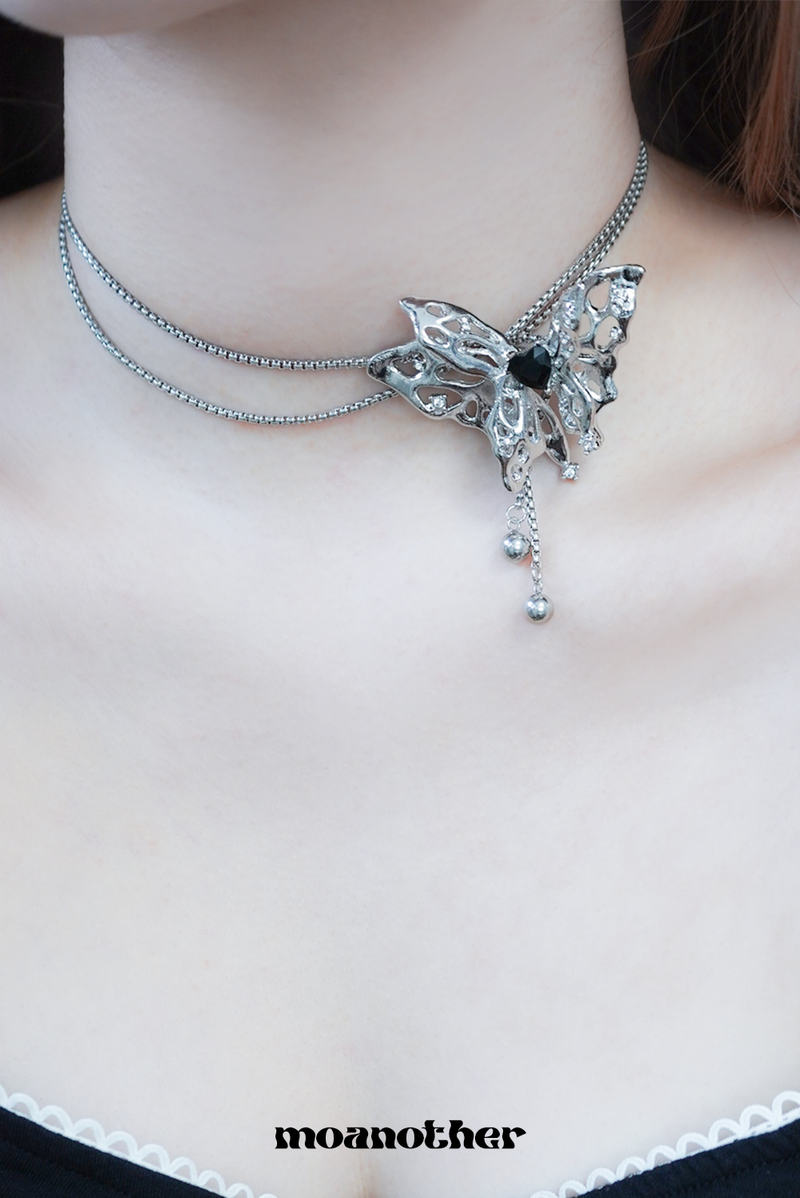 moanother（モノアザー）の「ブラックハートバターチョーカーネックレス（アクセサリー）」