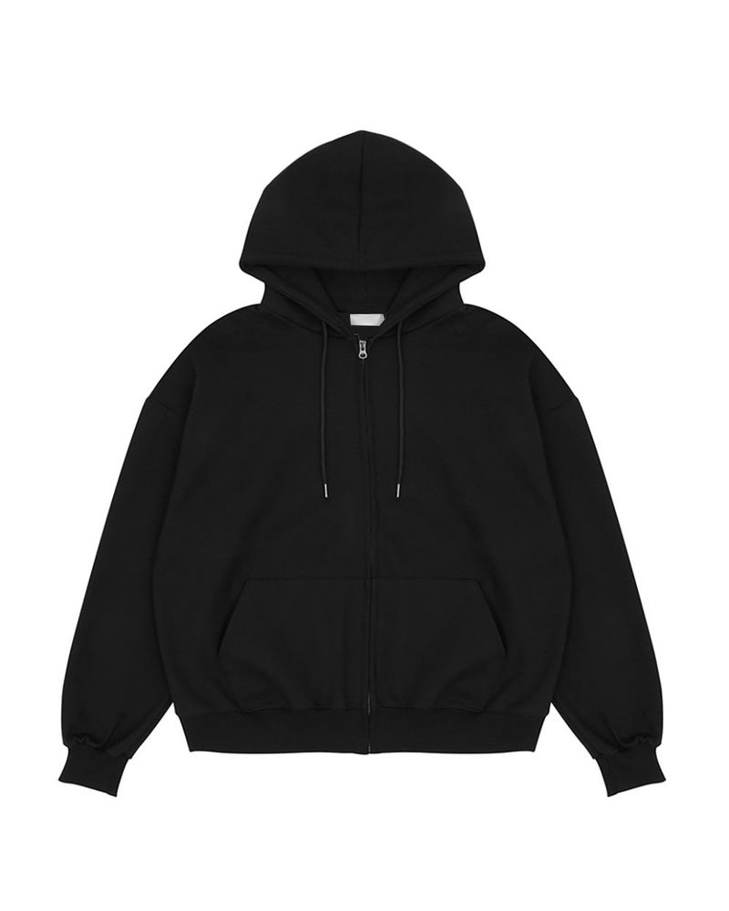 Clean Two-way Crop Hood Zip-up