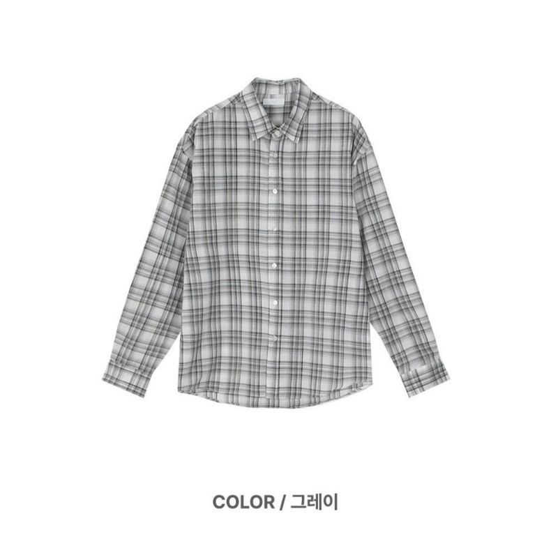 LMN Royal Ice Linen Pastel Checkered Shirt (2 colors)