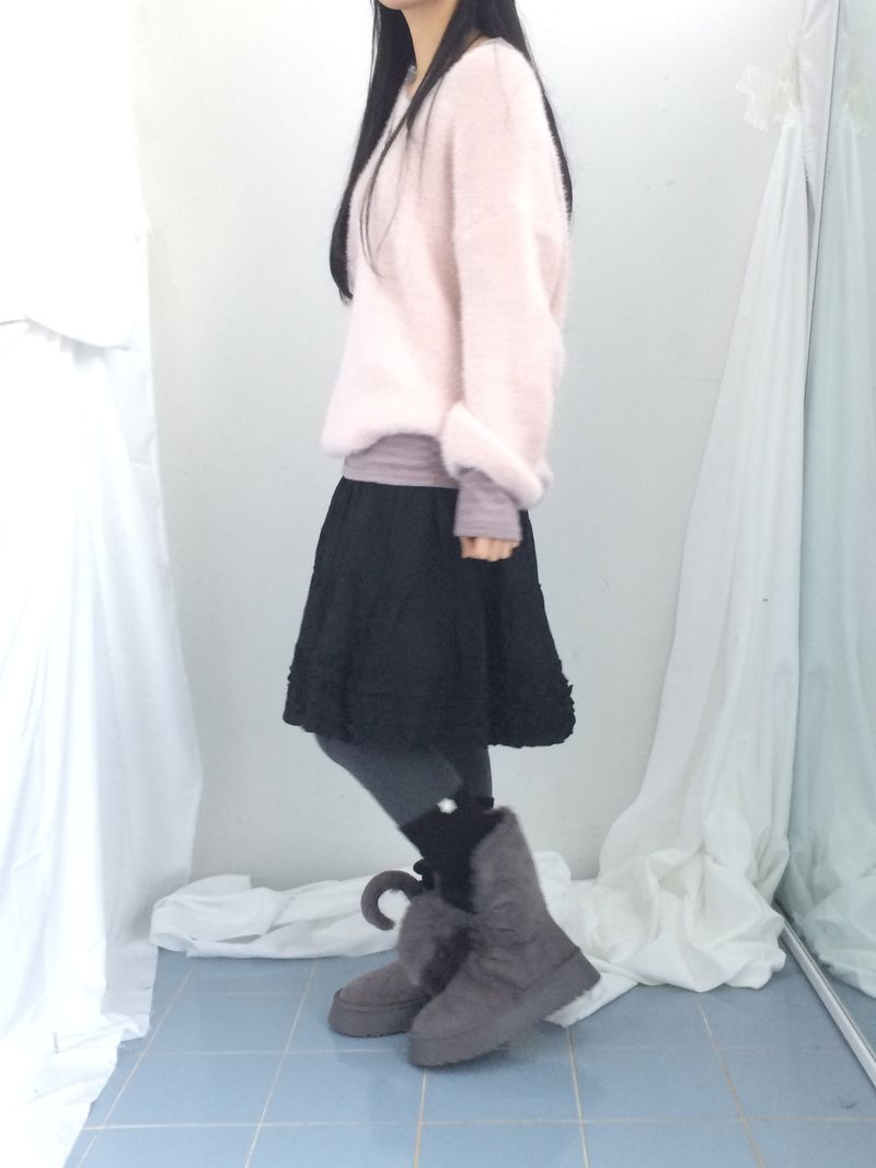 Flare some cotton frill skirt