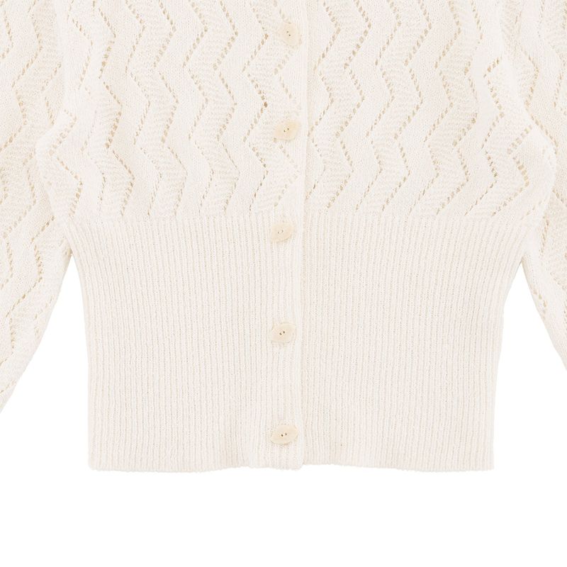 DIAMOND HOURGLASS CARDIGAN - IVORY