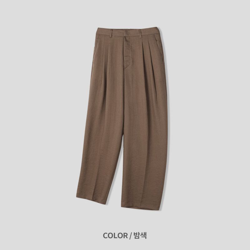 LMN Cool linen bendable pintuck slacks (4 colors)