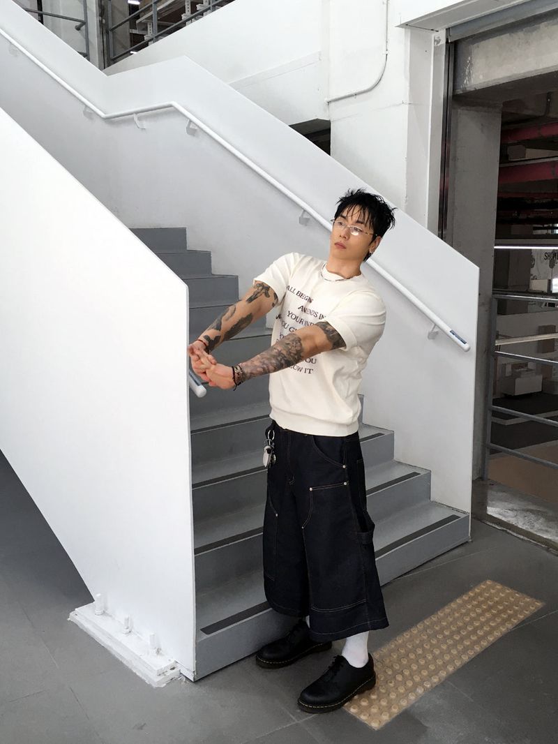 No.1338 lettering round half KNIT (5color)