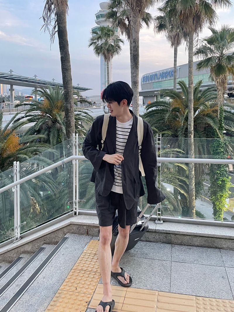 Basic Linen set up blazer jk