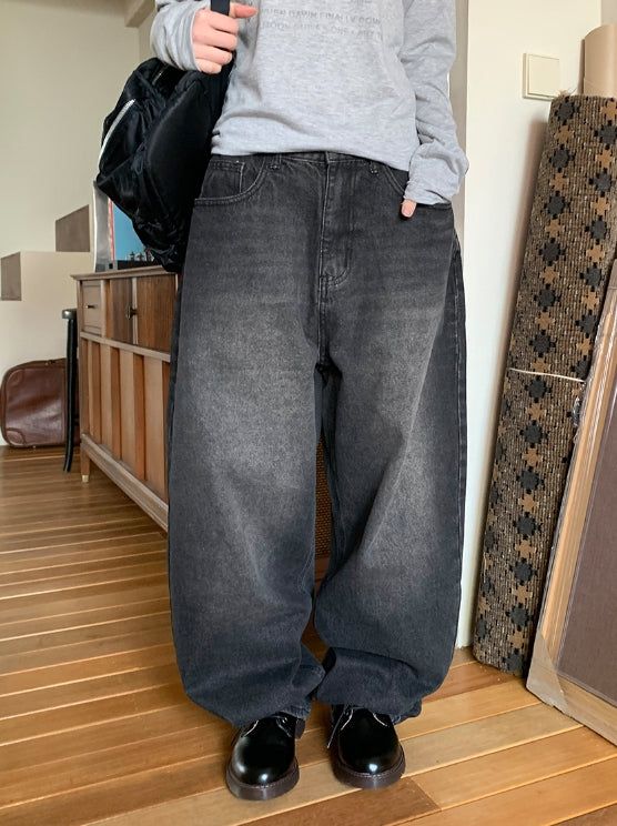 BAON（バオン）の「[unisex] Linon Washing Wide Denim Pants（Pants）」