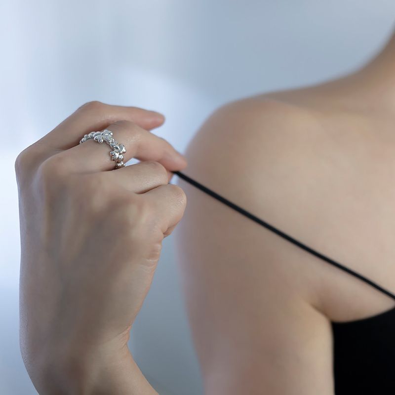 heart clover ring