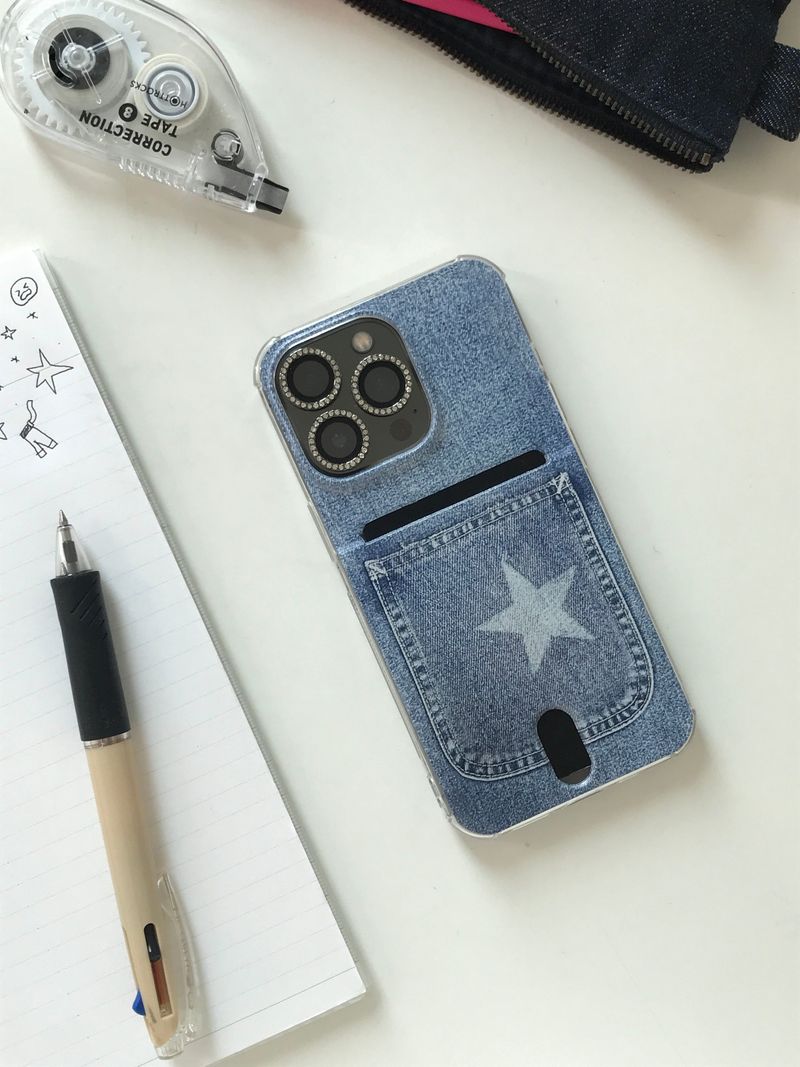[MADE] STAR JEANS card case (blue)