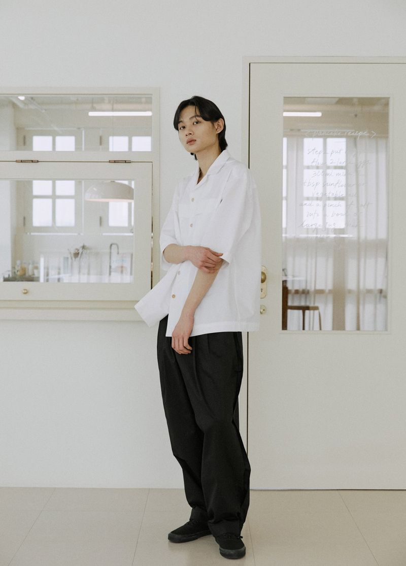 unisex side balloon pants black