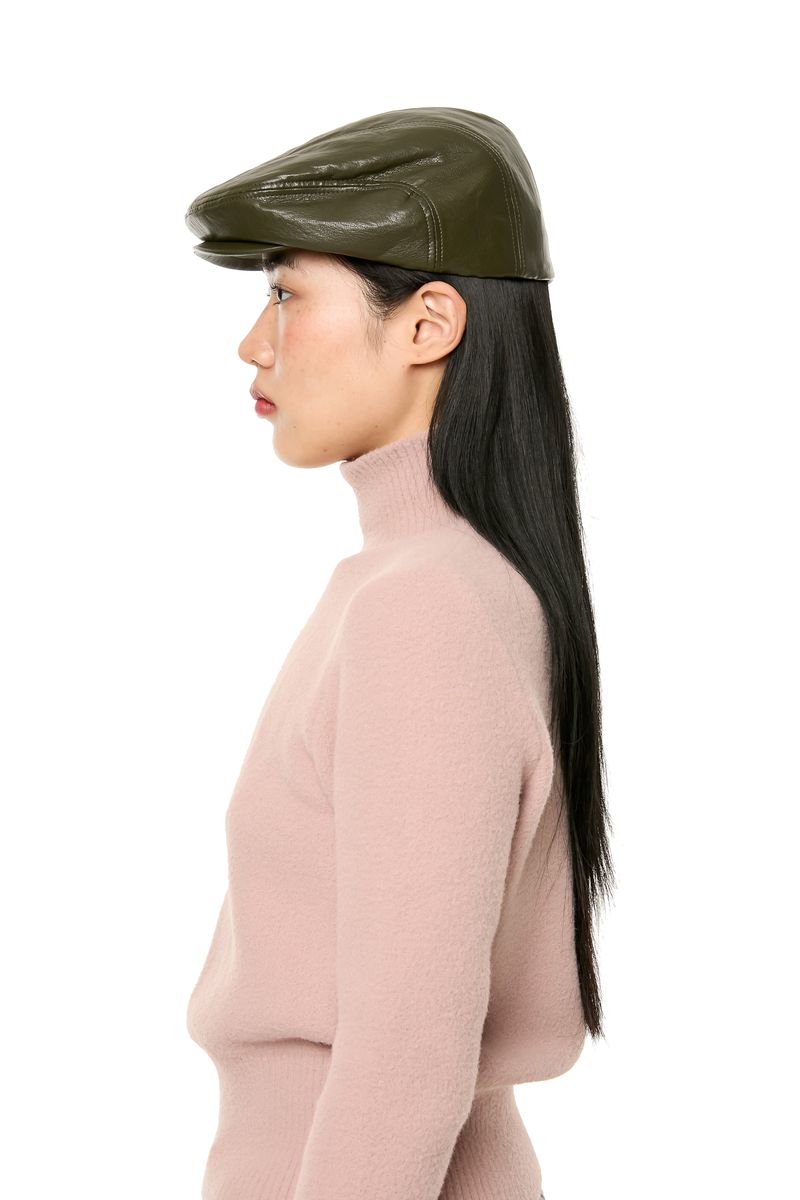 GLOSSY HUNTING CAP / KHAKI
