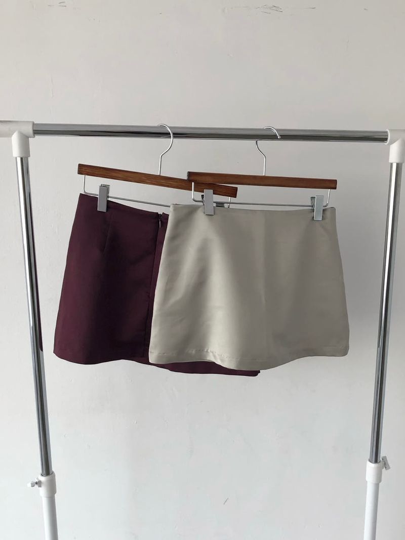 satin mini skirt