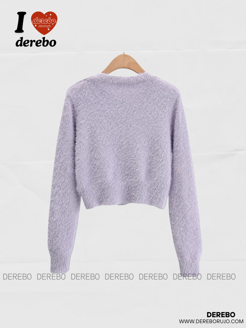 [SALE] Fluffy cropped pastel cardigan