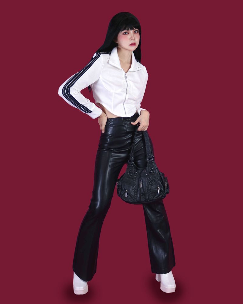 funky leather daily bag