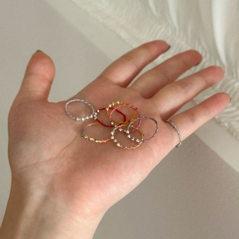 [CCNMADE][BTS V] GOOKHWA Silver Ring (Red)