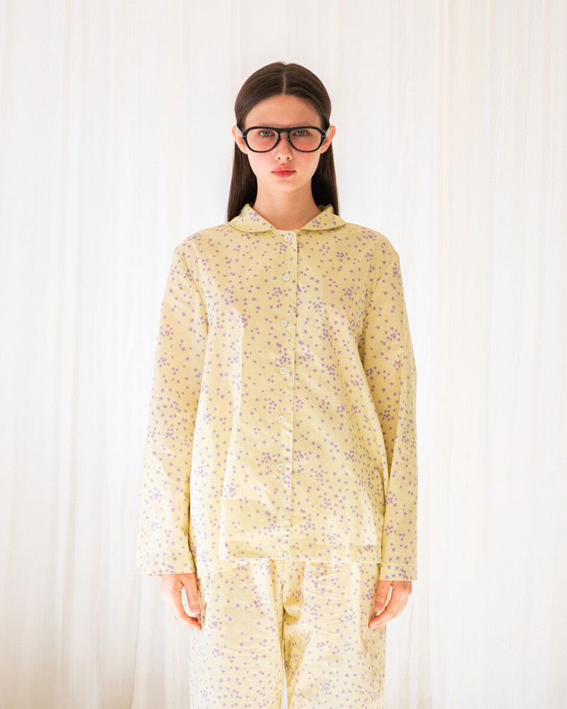 Star Pattern Pajama Set (yellow)
