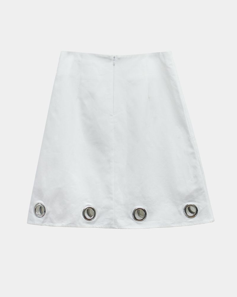 Punch Hole Midi Skirt