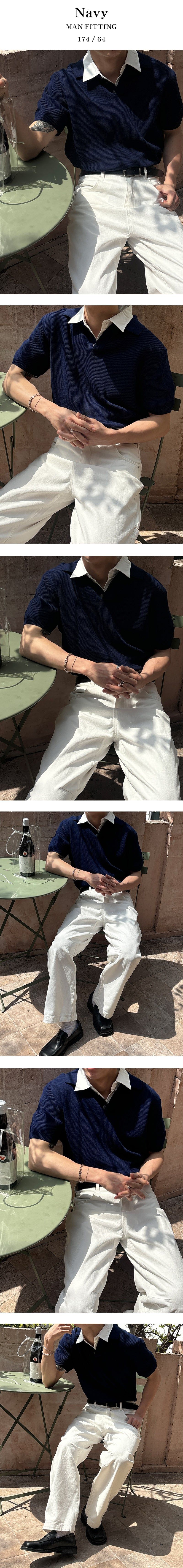 [S/S] Hidden linen kara half knit(4color)