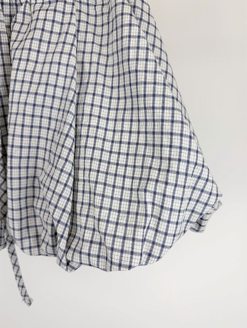 CHECK BALLOON SKIRT (2C)