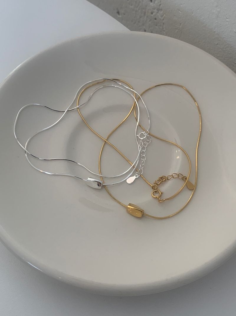  (silver925) シルキービーンネックレス *silver
