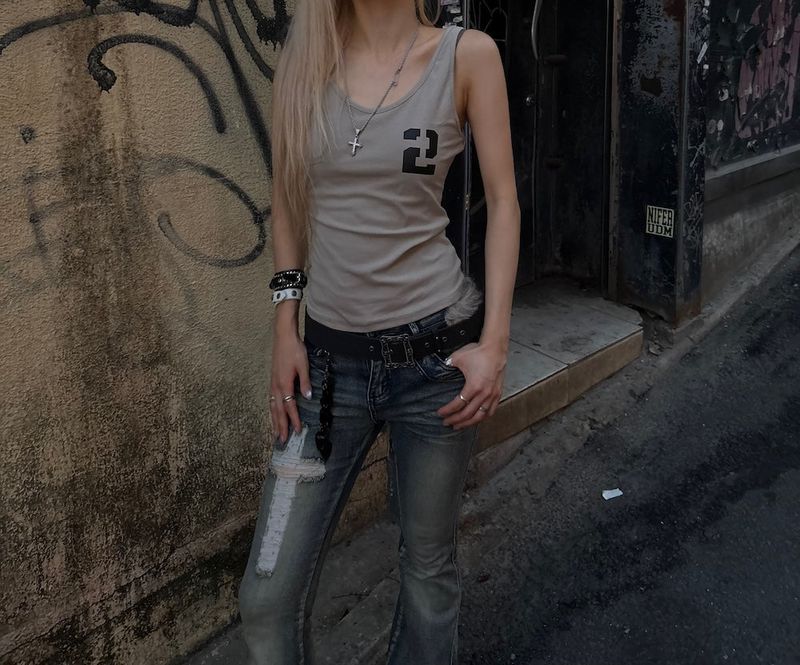 Cross Vintage Low-Rise Bootcut Jeans